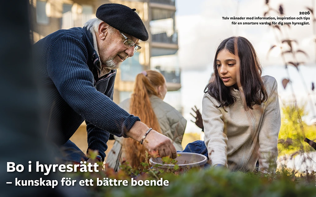 Framsida på Sveriges Allmännyttas almanacka för 2026.